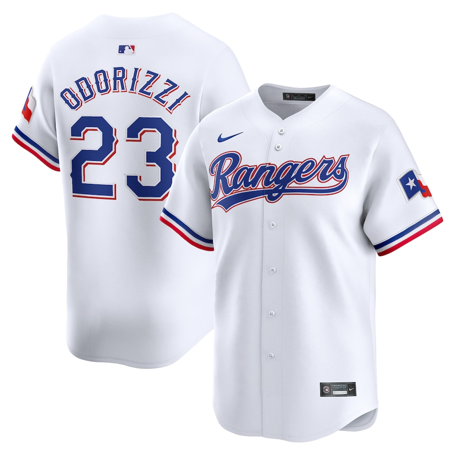 Men's Texas Rangers Jake Odorizzi #23 White Home Limited Jersey